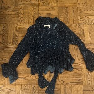 See By Chloe Dark Blue Patterned Blouse